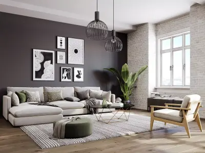 interior living room scene 27 3D model
