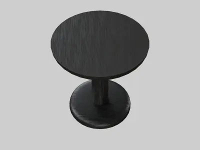 PON-Table Model-1280 Black ash wood Low-poly 3D model