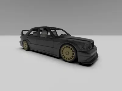Mercedes 190e 3d Model Printable Kit 3D print model