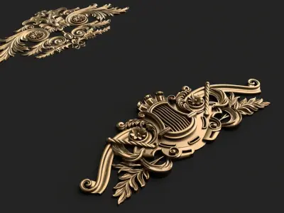 Classic decor ornament v-01 3D model 3D model