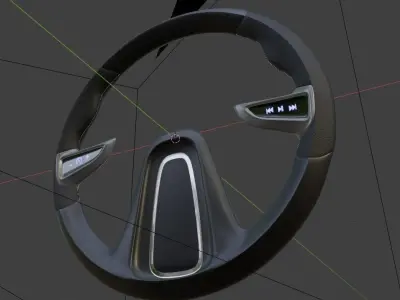 Car steering wheel concept design - PREMIA 3D model