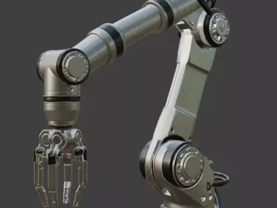 Industrial Robotic Arm 3D Model 3D model
