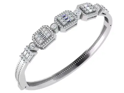 Emerald Halo Bracelet 4635 3D print model