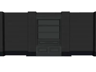 MODULAR -  WALL BOOKSHELF - 01 Free 3D model