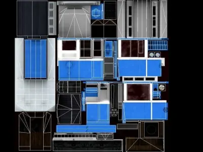 Berlin Tram 1940s Low-poly 3D model