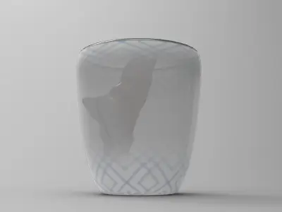 Splash Vase Low-poly 3D model