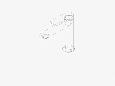 Basin Mixer - Luxury - Green Low-poly 3D model