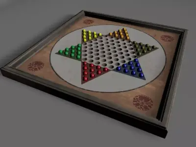 Chinese Checkers Low-poly 3D model