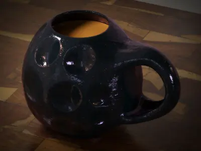 Ceramic Mug Low-poly 3D model
