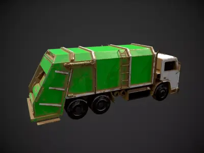 Abandoned Rusty Vehicles Pack 15 In 1 Low-poly 3D model