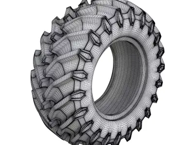 Wheel tractor tire 3D print model