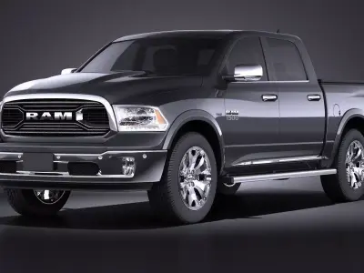 Dodge RAM 1500 Laramie Limited 2015 VRAY 3D model