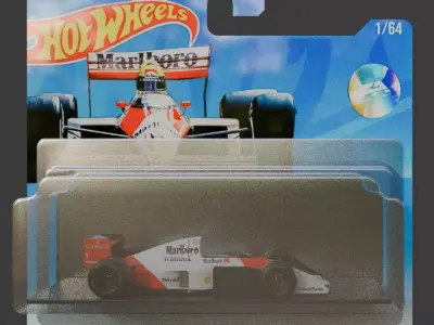  McLaren MP45 hotwheels blister card 3d model 3D model