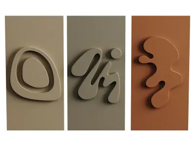 Hay set Low-poly 3D model