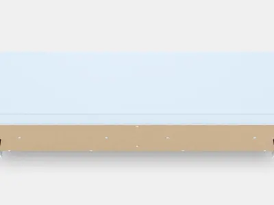 HAUGA TV bench Low-poly 3D model