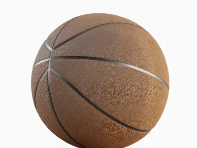 Basketball Ball Leather 4K 03 3D model