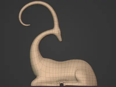 Abstract Deer Figurine -- Ready for 3D Printing Low-poly 3D model