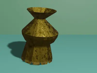 gold candlestick Free 3D model