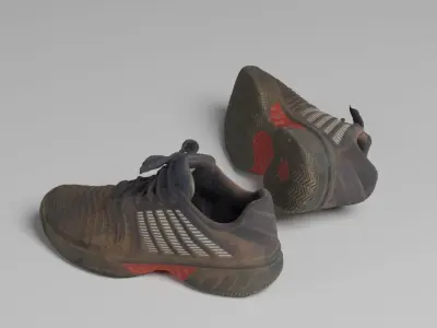 Dirty tennis shoes 3D model