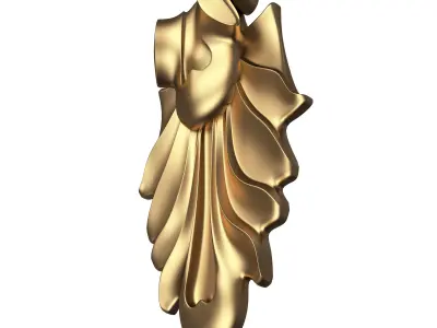 Corbel Carved 012 Low-poly 3D model