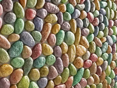 Panel pebble smooth Color Bathroom 3D model