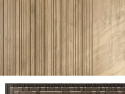 Wood panel set v03 3D model