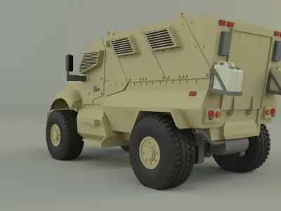 mrap military vehicle 3D model