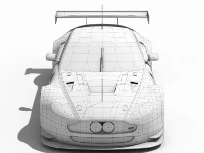 Aston Martin Vantage GTE 2015 Low-poly 3D model