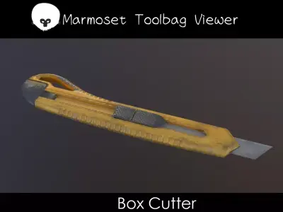box cutter 001 Low-poly 3D model