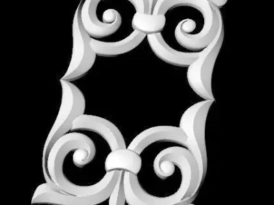 Central decor ornament for furniture 3D model 41