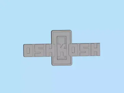 Printable logo Truck Oshkosh MTVR Cross RC TC6 scale 12 3D print model