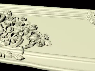 Central decor ornament for furniture 3D model 1032