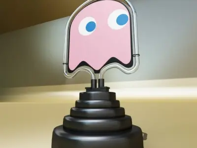 Table Lamp Pac Man Ghost 3D model