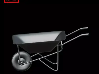Wheelbarrow 3D print model