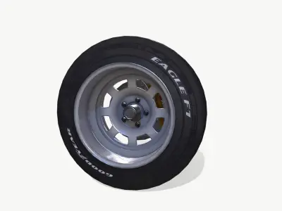 Rally wheel Eagle F1 Low-poly 3D model