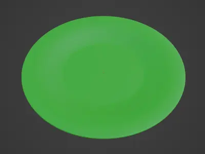 Disposable Plastic Plate B 03 3D model