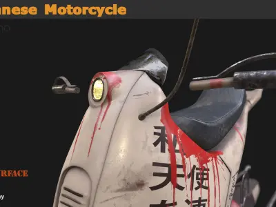 two Japanese modern Motorcycle 3D model