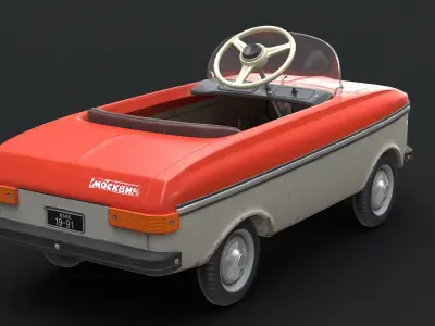 Moskvich 3 series Low-poly 3D model