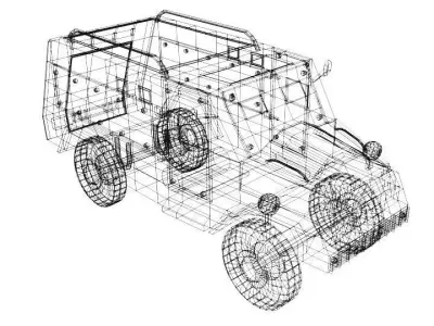 Armoured Car - Humberette 3D model