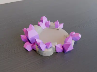 Mug Coaster - Crystal Ore Free 3D print model