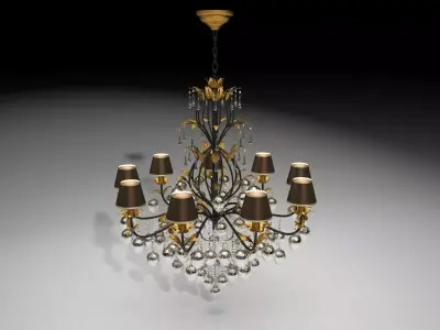 Luxury chandelier 3D model