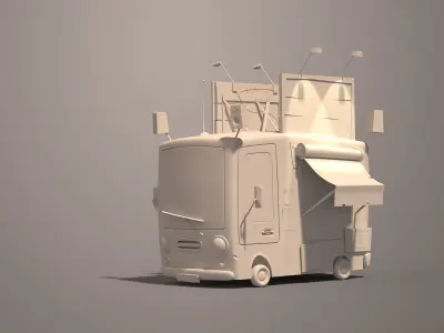 Burger truck 3D model