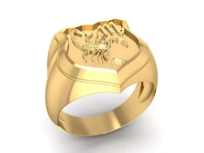Scorpio Zodiac Men Ring Jewelry 8486 2007 3D print model