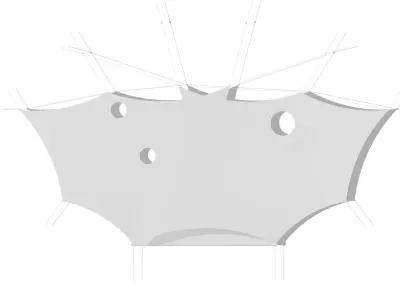 Amphitheatre tent with holes in it Free 3D model