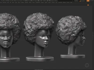 human head modern sculpture 3d print model 107 3D print model