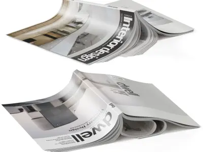 magazines cover upside 3D model