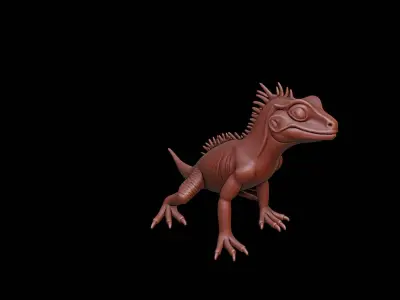 Lizard Animal Sculpture 3D print model