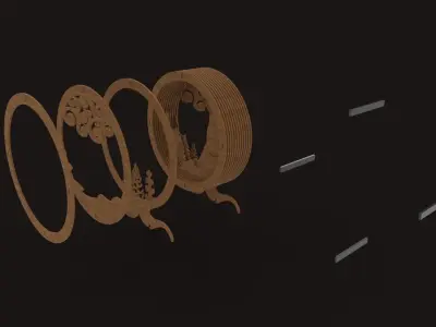 unique wooden lamp  3D print model