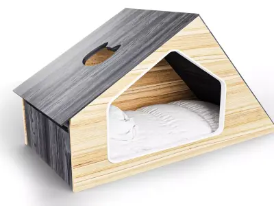 Cat House 3 types Pack 3D model