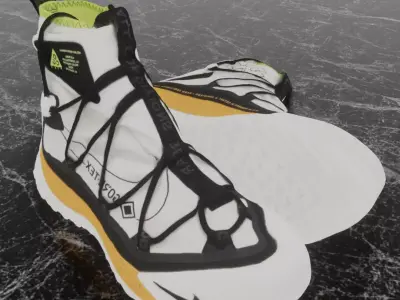 NIKE ACG TERRA ANTARKTIK SUMMIT CYBERPUNK WHITE 3D BOOTS Low-poly 3D model